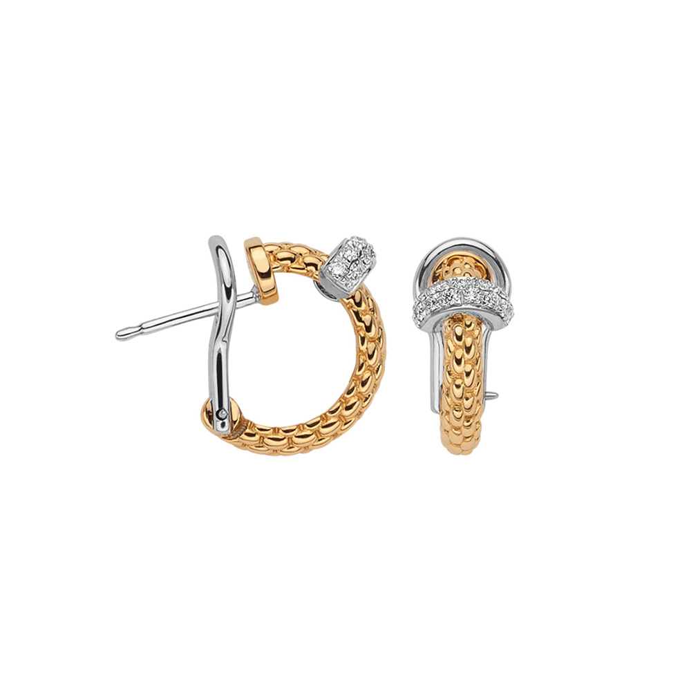 Fope Earrings Prima Collection in Gold and Diamonds