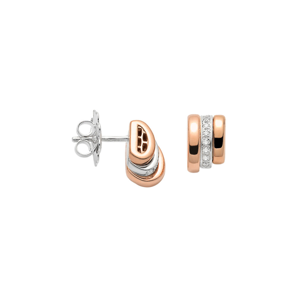 Fope Earrings Prima Collection in Gold with Diamonds