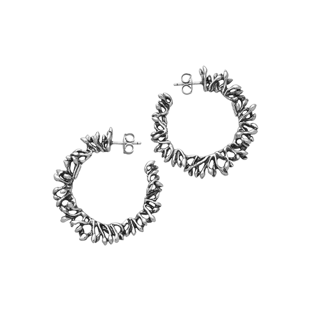 Giovanni Raspini Cerchio Berries earrings in Silver