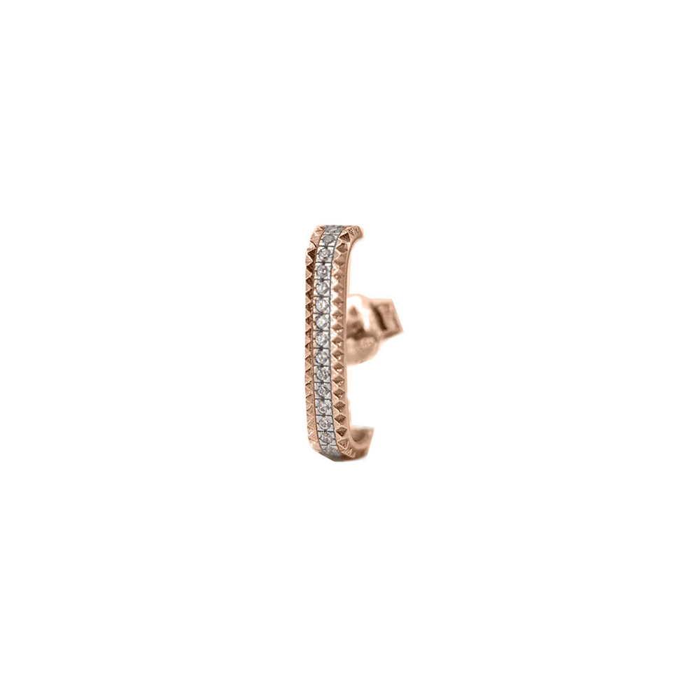 Rue des Mille Huggie-Bar Earring and Pink Studs