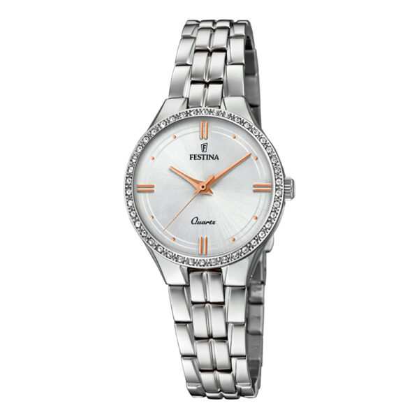 Festina Watch Woman In Steel Mademoiselle Collection MM. 28 With Silver Dial