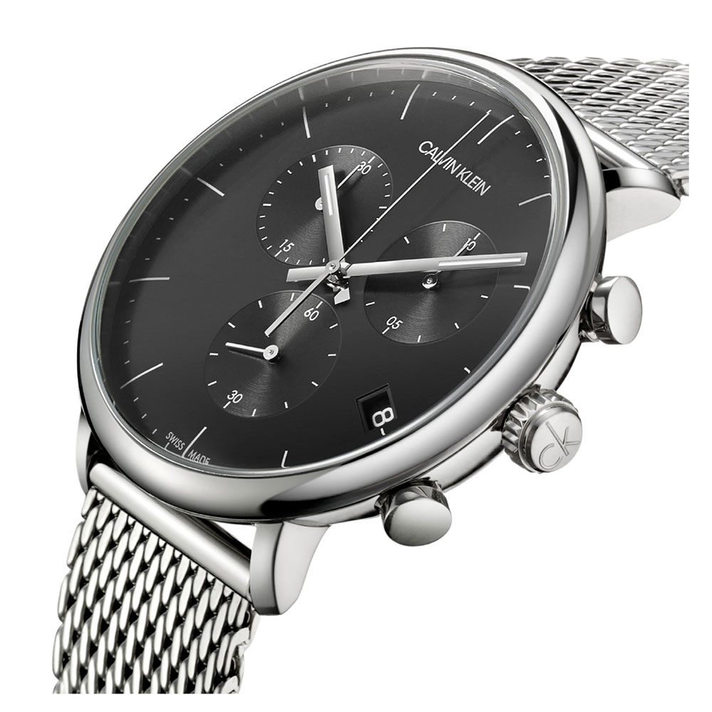 Calvin Klein Men s Watch Chrono Black Steel MM. 43. Online News
