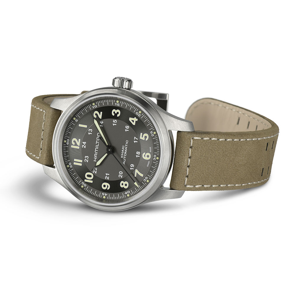 Hamilton Khaki Field Titanium Auto Grey Men's Watch 42 mm