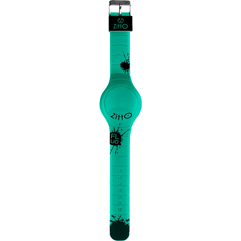 Zitto Fluo Atomic Lime Hypoallergenic Silicone Watch With Case Diameter MM. 36 and Led Dial
