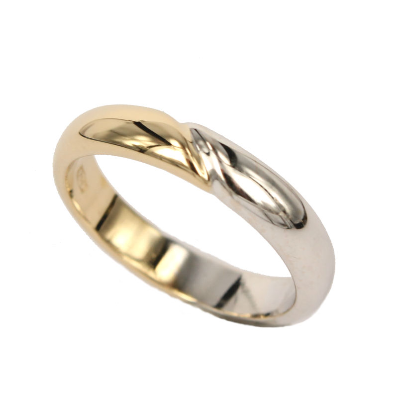 White and Yellow Gold Wedding Band Model Forever Fabio Ferro