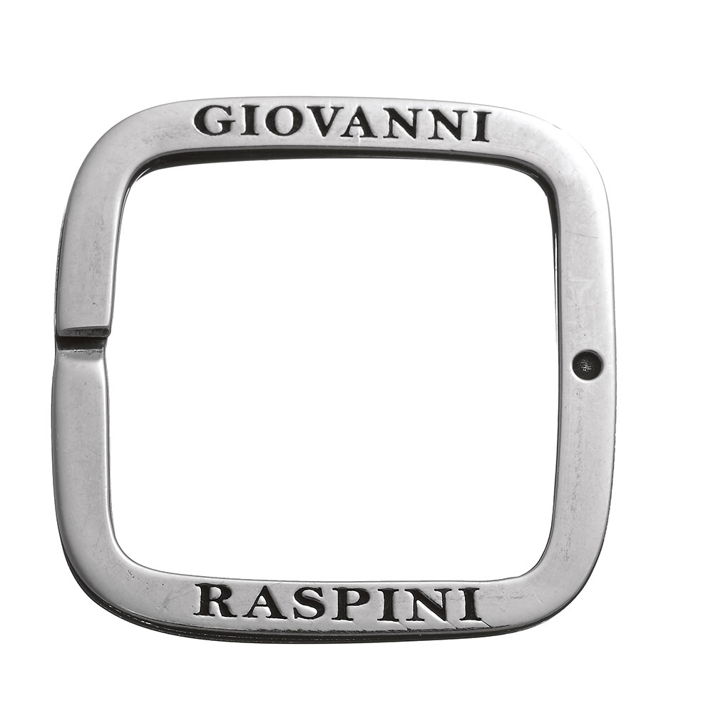 Giovanni Raspini Square Brisè Key Ring In 925 Silver Ø MM. 33