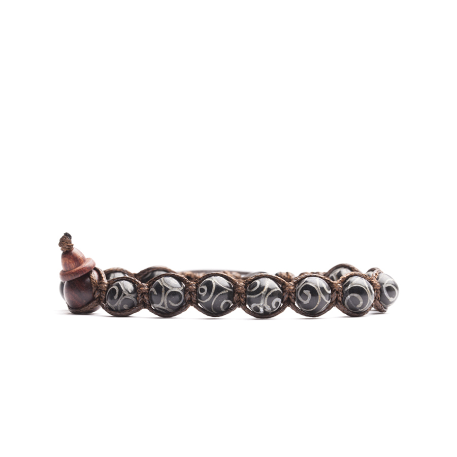 Bracciale Tibetano Tamashii In Giada Lavanda - Pietre Naturali, Stile Etnico